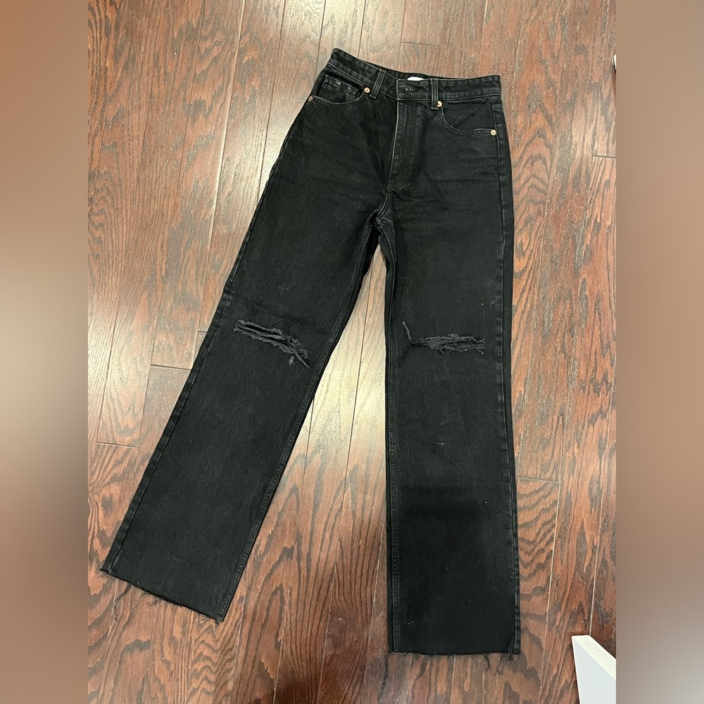 Black zara wide leg jeans